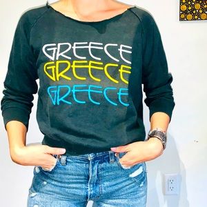 VINTAGE • GREECE • SCOOP NECK JUMPER • XS